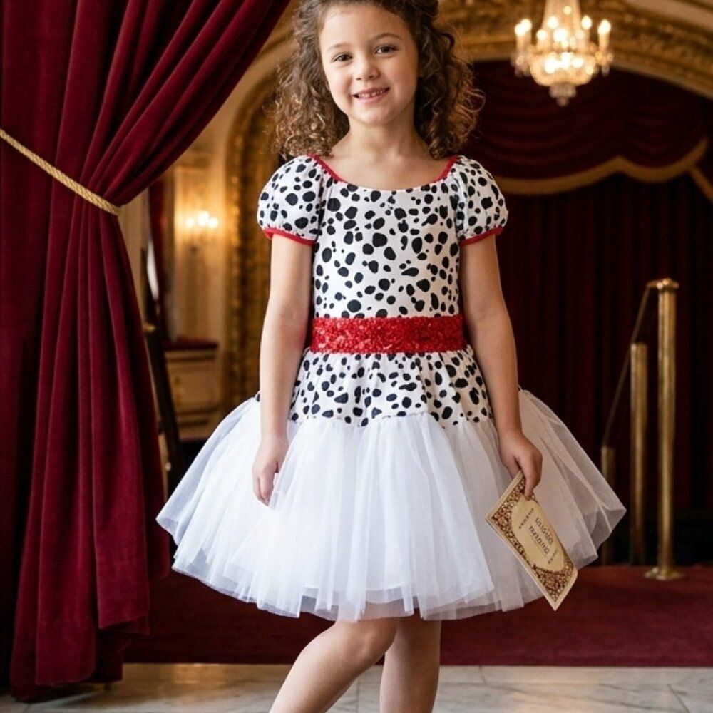 Weissman Dalmatian Print Kids Costume Dress Size 7